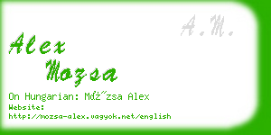 alex mozsa business card